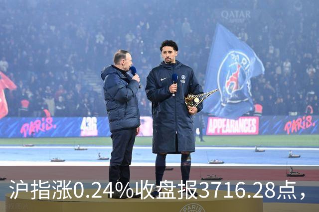 沪指涨0.24%收盘报3716.28点，成交额1.56万亿，军工板块领涨！