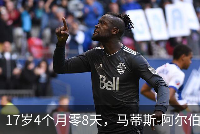 17岁4个月零8天，马蒂斯-阿尔伯特成为美国队史最年轻进球者